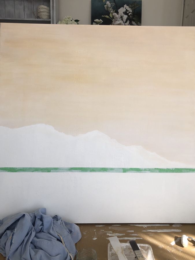 Neutral Toned Art Beginning Steps