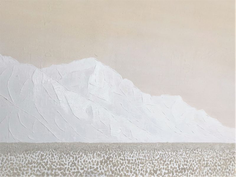 Neutral Toned Art Mountains