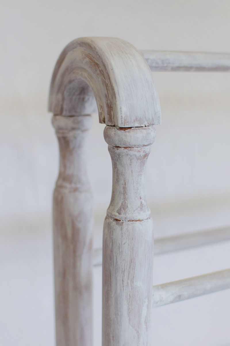 Whitewashed Towel Rail Close Up