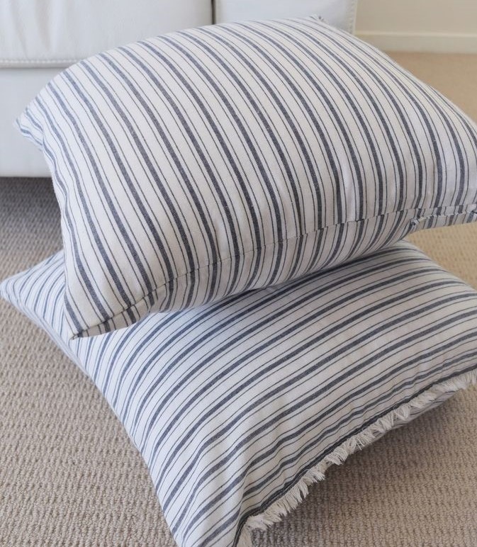 Coastal Fabric Cushion Covers Hamptons style