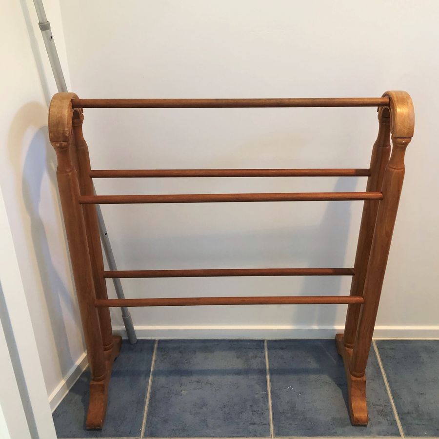 Whitewashed Towel Rail Before 