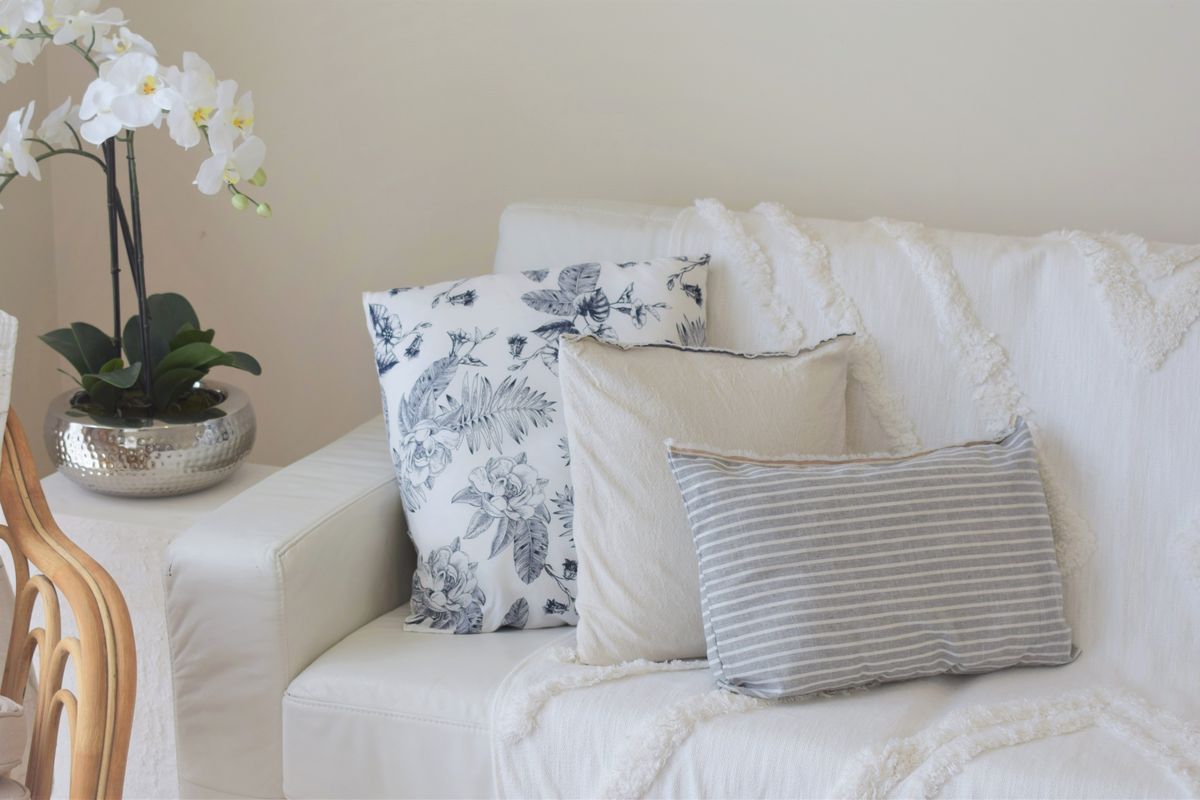 Coastal Fabric Cushion Covers Hamptons style
