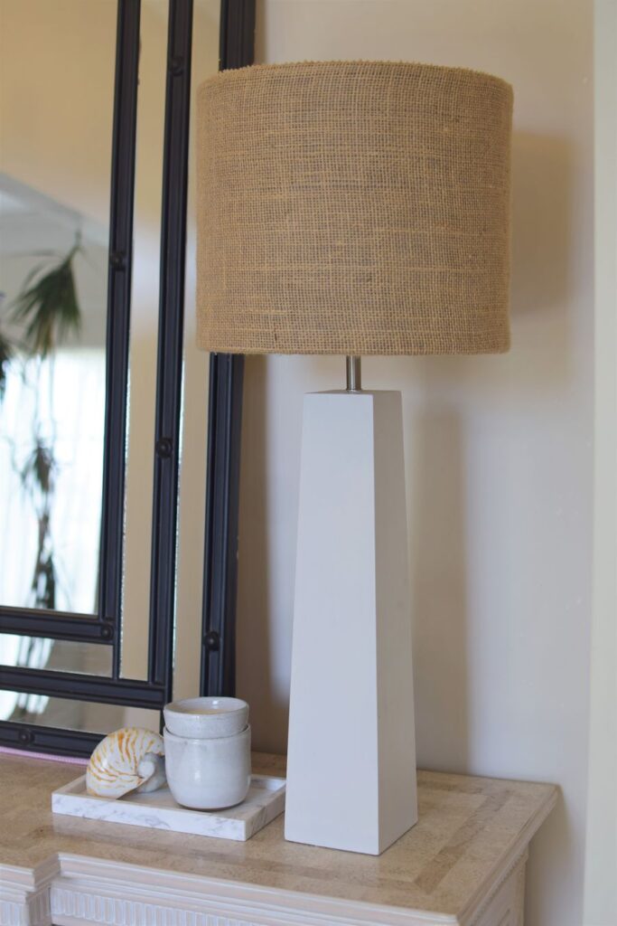 Hessian fabric Coastal Table Lamps