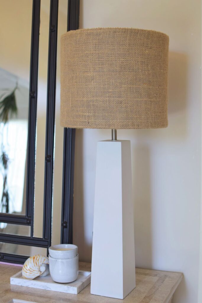 Hessian fabric Coastal Table Lamps