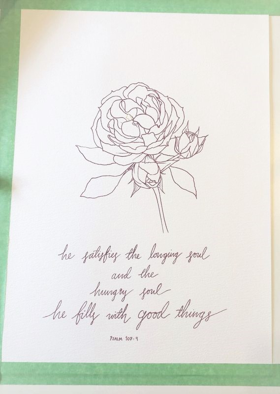 botanical line art beginning